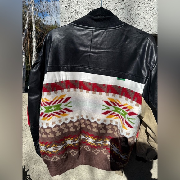 Unisex Black and Red Bomber Jacket - Picture 5 of 5